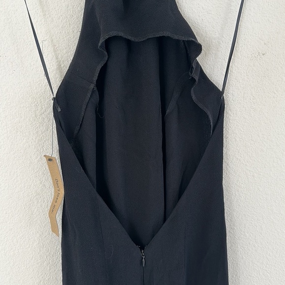 Reformation Open Back Halter Minimalist Black Dress - Picture 9 of 12